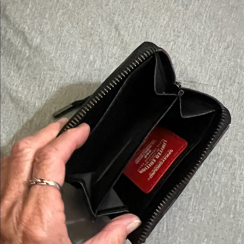 Sprayground Black Wallet with Red & White Shark Bite Graphic - Picture 3 of 8